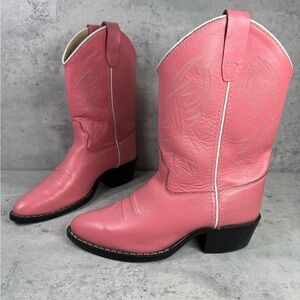 Old west pink western boots size 3y